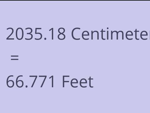 2035.18 CM TO FEET
