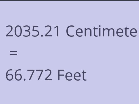 2035.21 CM TO FEET