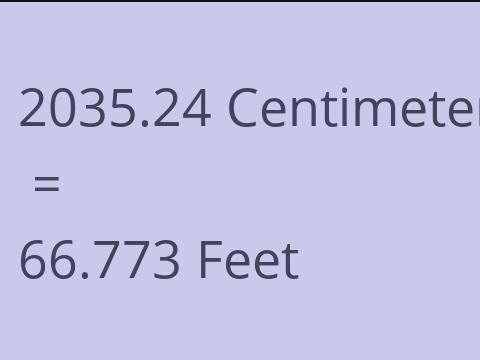 2035.24 CM TO FEET