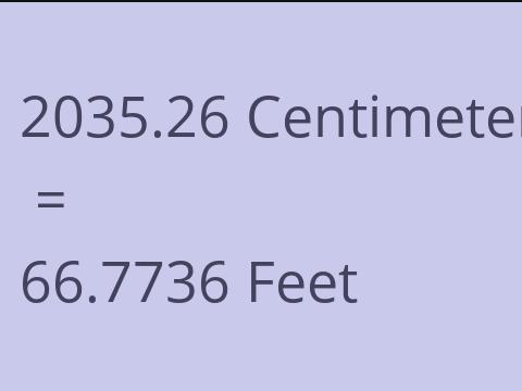 2035.26 CM TO FEET