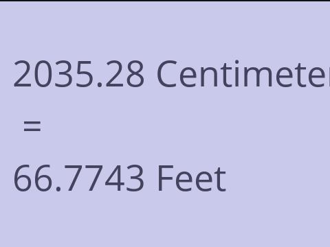 2035.28 CM TO FEET