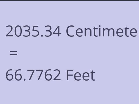 2035.34 CM TO FEET