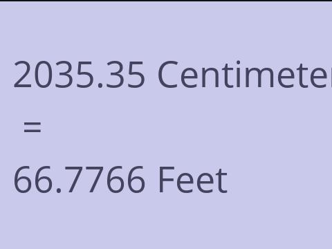 2035.35 CM TO FEET