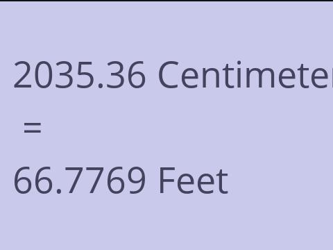 2035.36 CM TO FEET