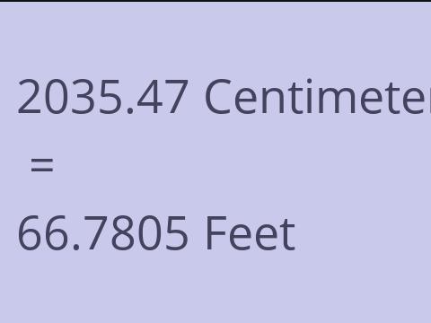 2035.47 CM TO FEET