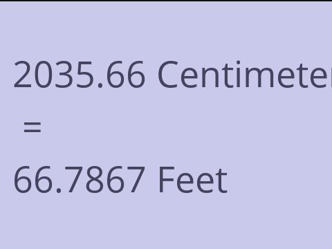 2035.66 CM TO FEET
