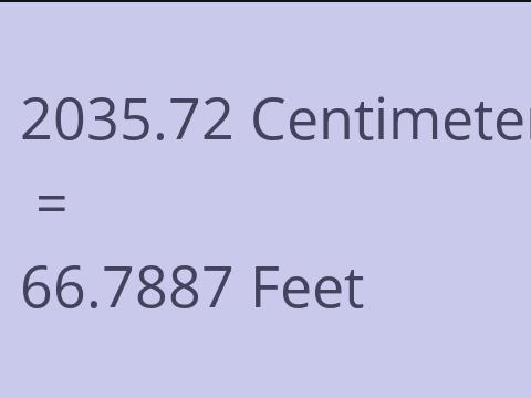 2035.72 CM TO FEET