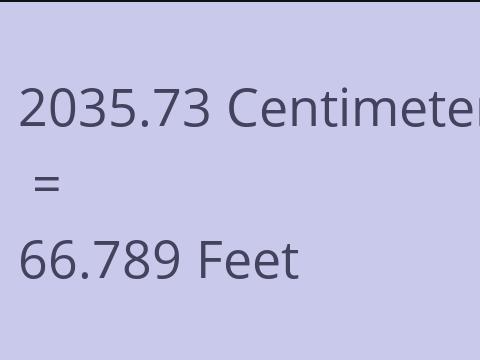 2035.73 CM TO FEET