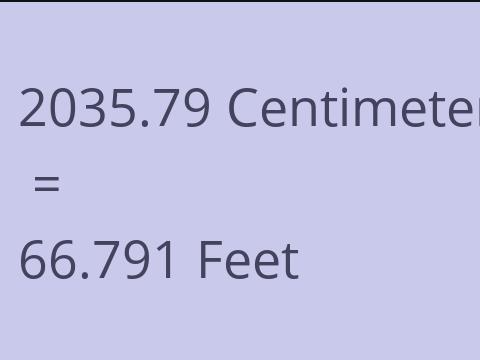 2035.79 CM TO FEET