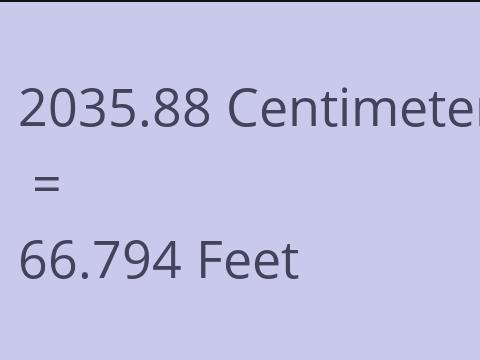 2035.88 CM TO FEET