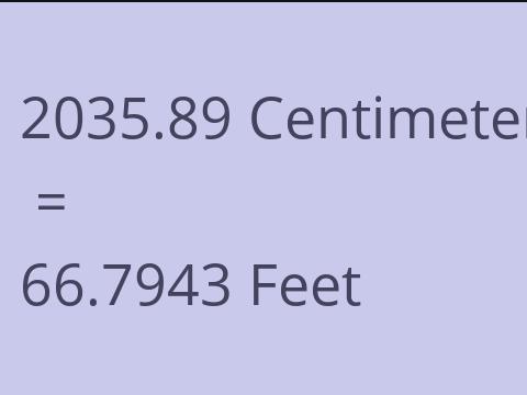 2035.89 CM TO FEET