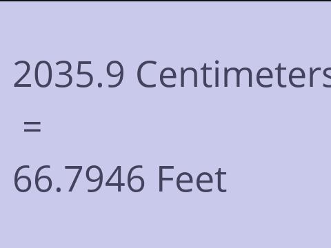 2035.9 CM TO FEET