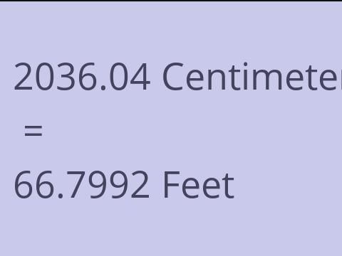 2036.04 CM TO FEET