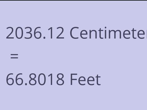 2036.12 CM TO FEET