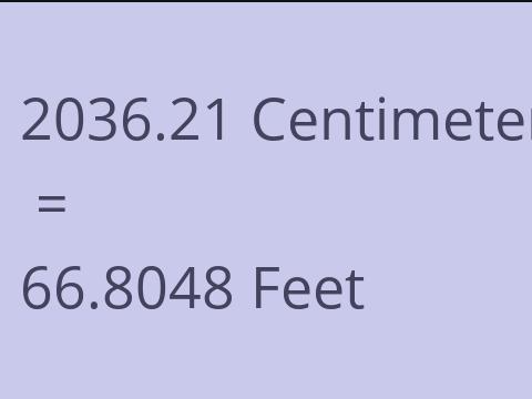 2036.21 CM TO FEET