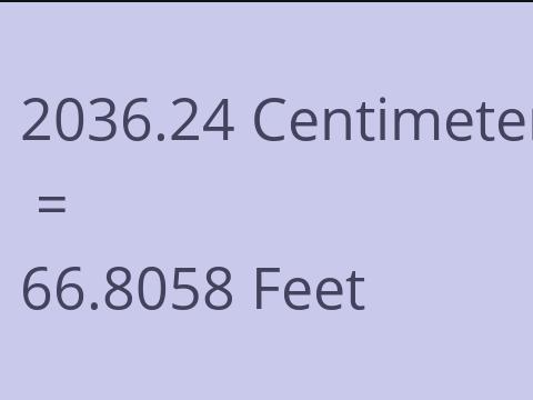 2036.24 CM TO FEET