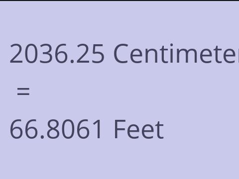 2036.25 CM TO FEET