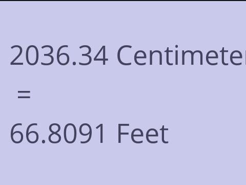 2036.34 CM TO FEET