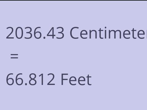 2036.43 CM TO FEET