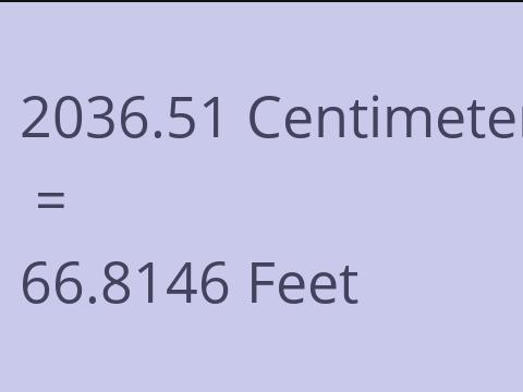 2036.51 CM TO FEET