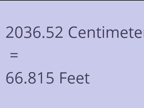 2036.52 CM TO FEET