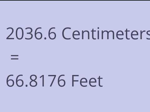 2036.6 CM TO FEET