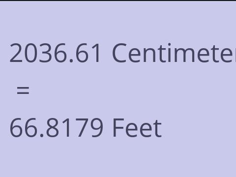 2036.61 CM TO FEET