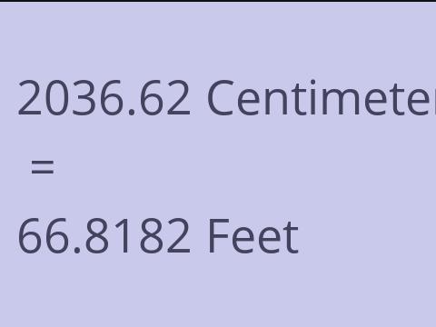 2036.62 CM TO FEET