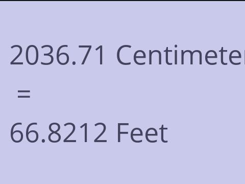 2036.71 CM TO FEET