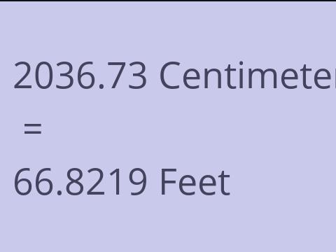 2036.73 CM TO FEET