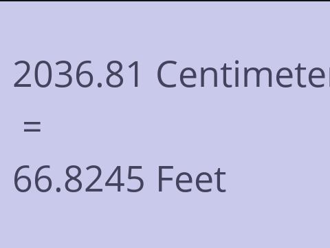 2036.81 CM TO FEET