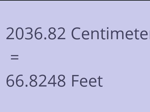 2036.82 CM TO FEET