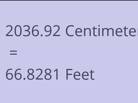 2036.92 CM TO FEET