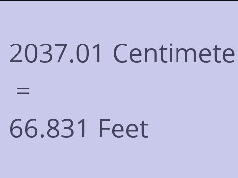 2037.01 CM TO FEET