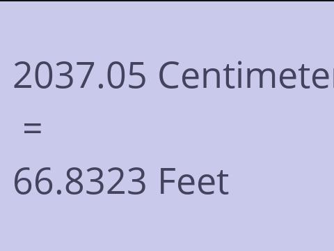 2037.05 CM TO FEET