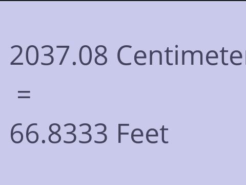 2037.08 CM TO FEET