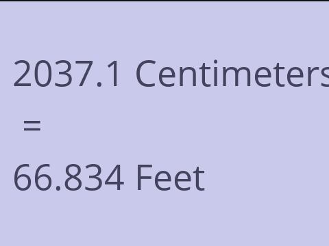 2037.1 CM TO FEET