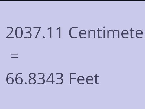 2037.11 CM TO FEET