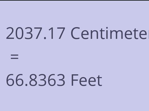 2037.17 CM TO FEET