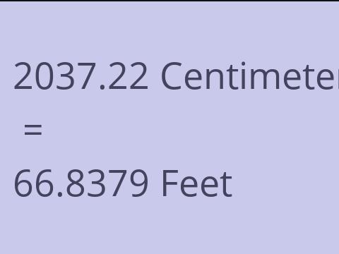 2037.22 CM TO FEET