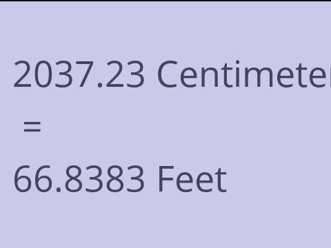 2037.23 CM TO FEET