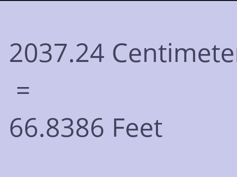 2037.24 CM TO FEET