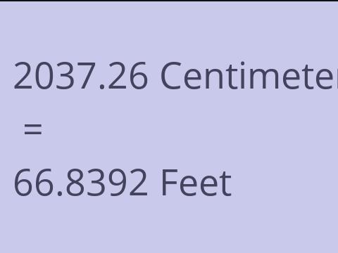 2037.26 CM TO FEET