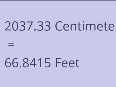 2037.33 CM TO FEET