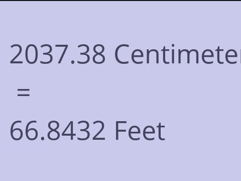 2037.38 CM TO FEET