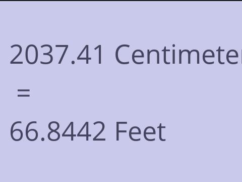 2037.41 CM TO FEET