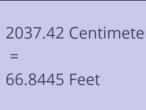 2037.42 CM TO FEET