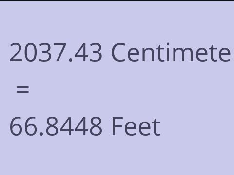 2037.43 CM TO FEET