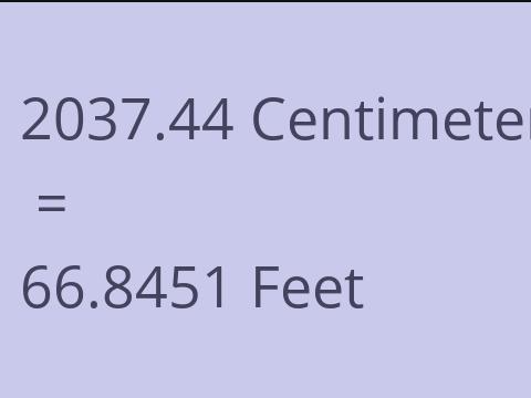 2037.44 CM TO FEET