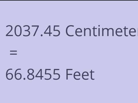 2037.45 CM TO FEET